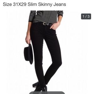 7 for all mankind BLACK Skinny Jeans